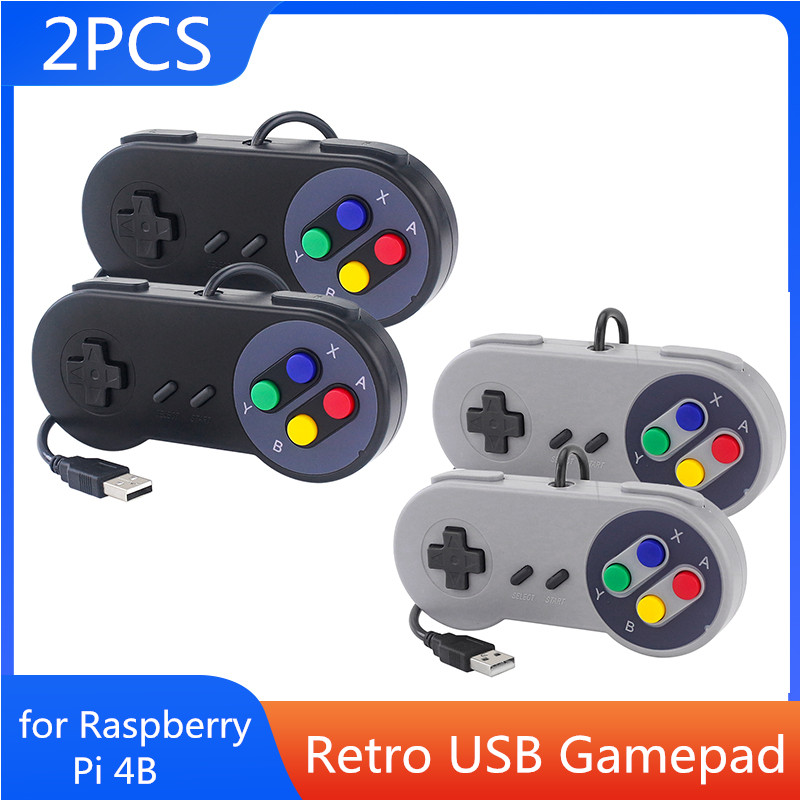 Retro Gaming Raspberry Pi - 2PCs USB Gamepad Retro Gaming Joystick