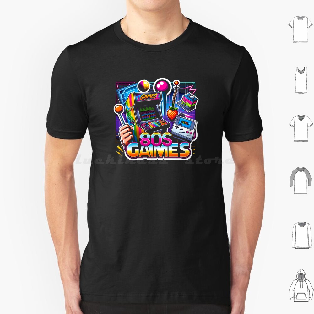 Retro Gaming Games - Vintage Games T Shirt 6xl Cotton