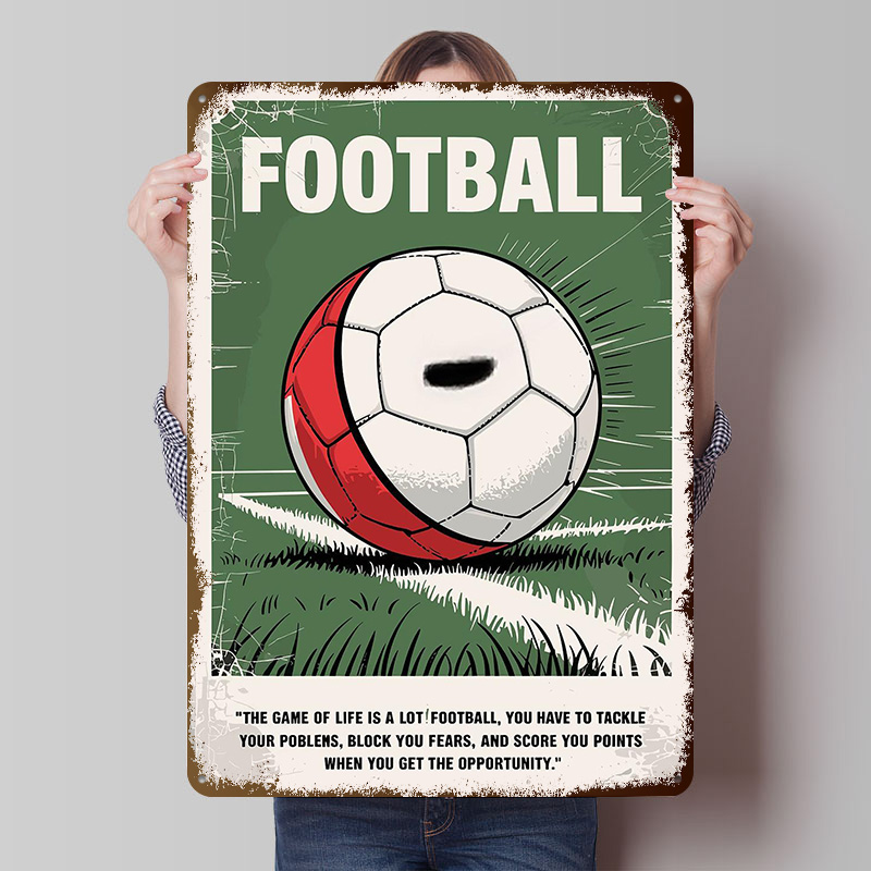 Soccer Ball Quotes Poster Cust - Retro Gaming Quotes 评论和价格