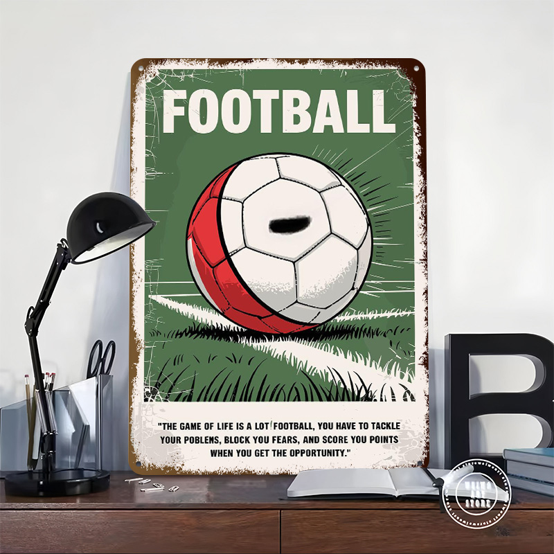 Soccer Ball Quotes Poster Cust - Retro Gaming Quotes 评论和价格