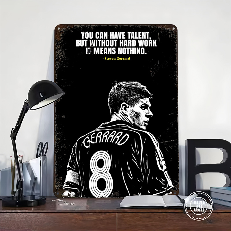 Steven Gerrard Quote Metal Pos - Retro Gaming Quotes 评论和价格