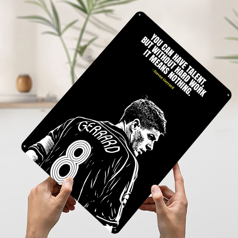 Steven Gerrard Quote Metal Pos - Retro Gaming Quotes 评论和价格
