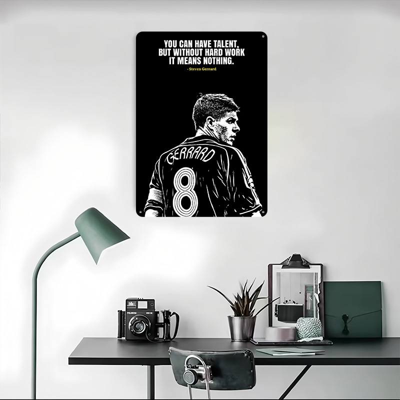 Steven Gerrard Quote Metal Pos - Retro Gaming Quotes 评论和价格