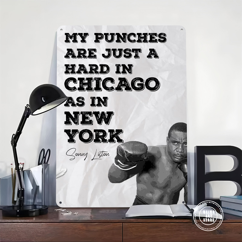 Work Hard Boxing Quote Tinplat - Retro Gaming Quotes 评论和价格