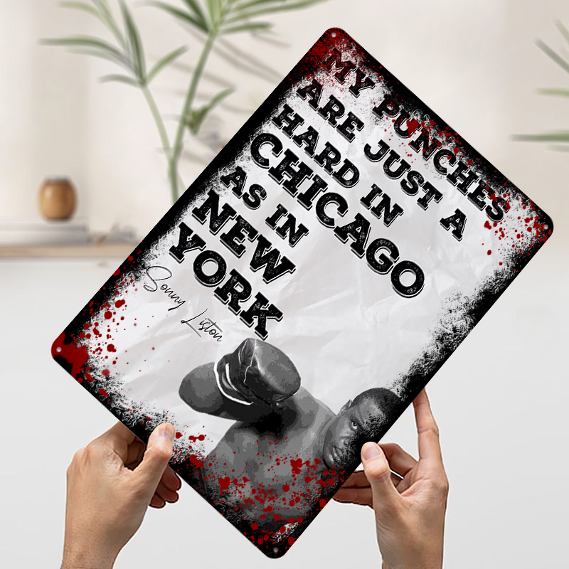 Work Hard Boxing Quote Tinplat - Retro Gaming Quotes 评论和价格