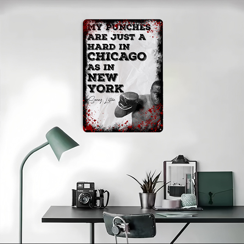 Work Hard Boxing Quote Tinplat - Retro Gaming Quotes 评论和价格
