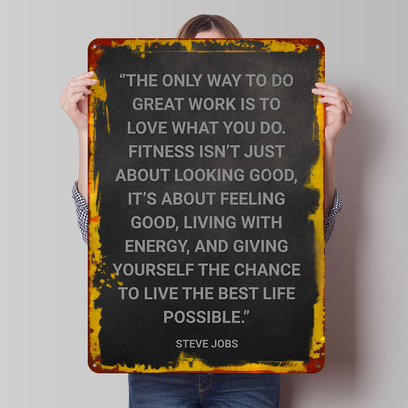 Steve Jobs Fitness Quote Metal - Retro Gaming Quotes 评论和价格