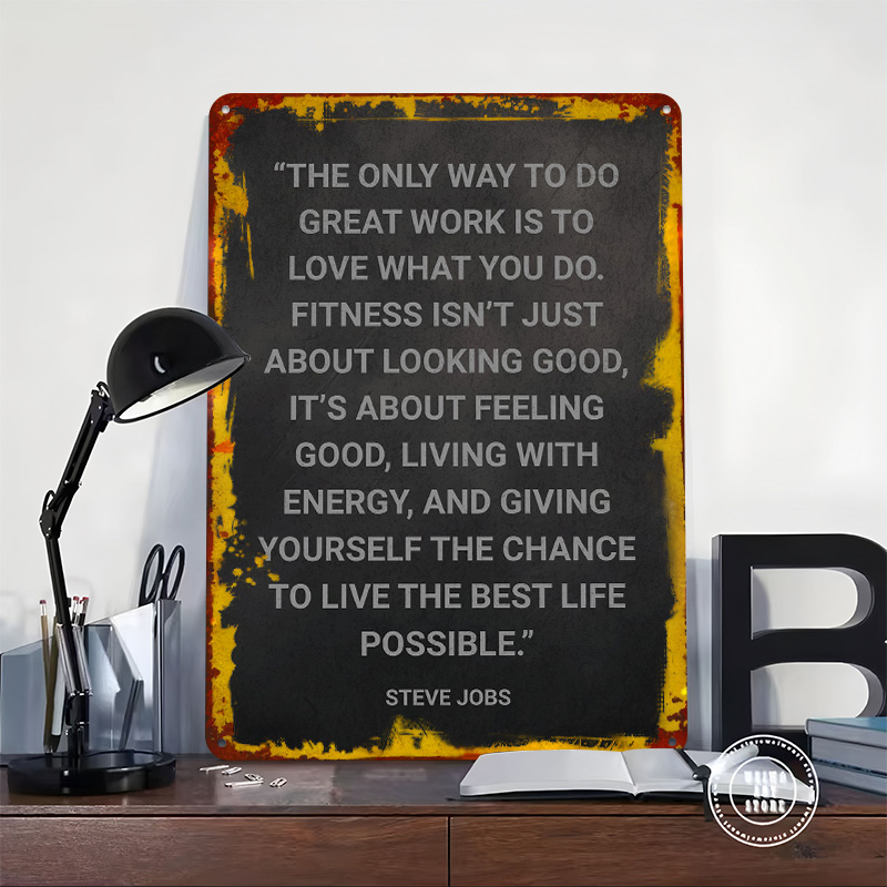 Steve Jobs Fitness Quote Metal - Retro Gaming Quotes 评论和价格