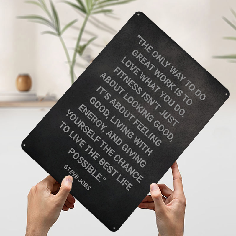Steve Jobs Fitness Quote Metal - Retro Gaming Quotes 评论和价格