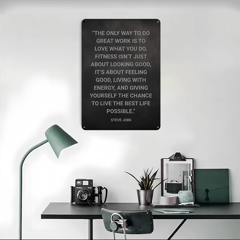 Steve Jobs Fitness Quote Metal - Retro Gaming Quotes 评论和价格