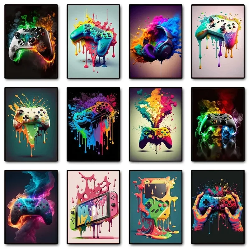 Colorful Pop Art Gamer Control - Retro Gaming Pictures 评论和价格
