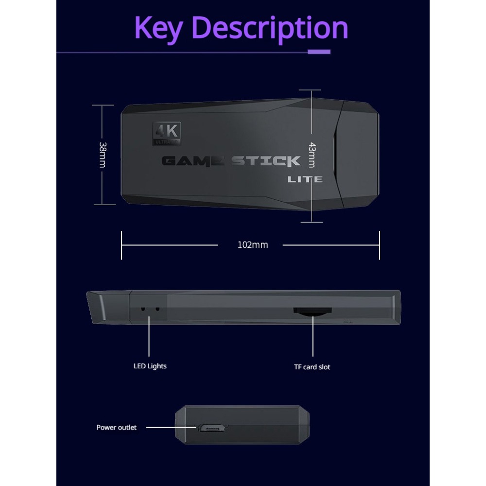 Portable 4K Retro Game Stick C - Retro Gaming Mister 评论和价格