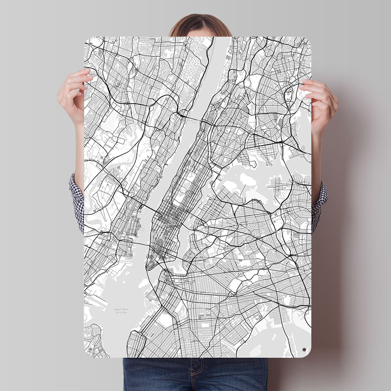 New York City Map Printing Pos - Retro Gaming York 评论和价格