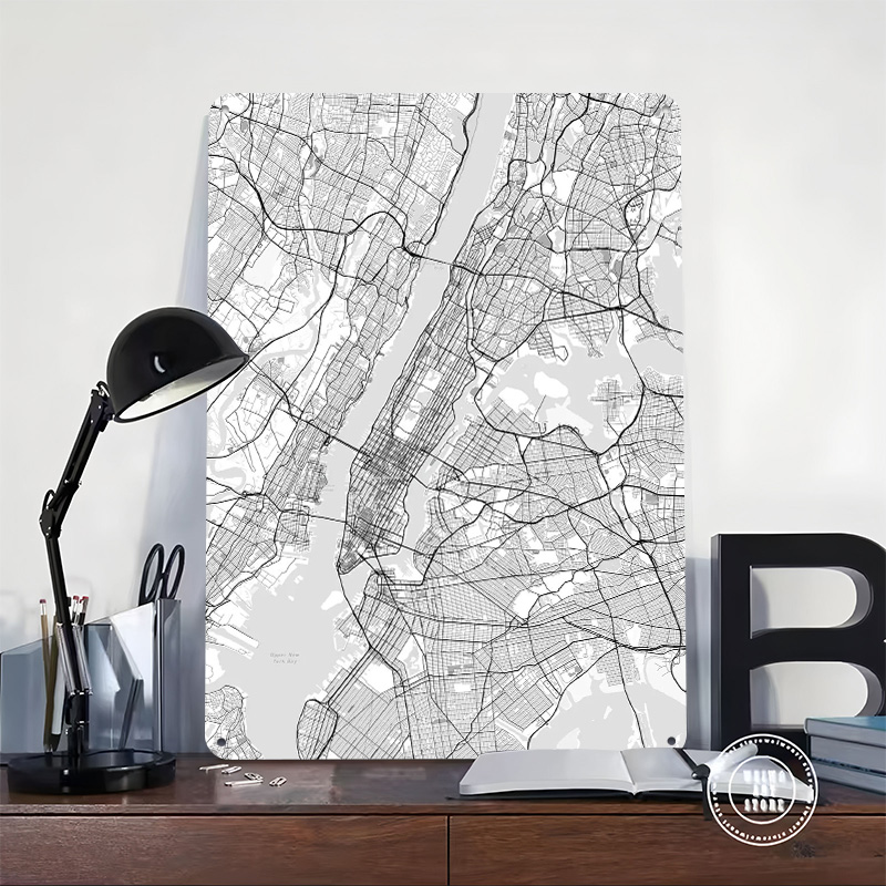 New York City Map Printing Pos - Retro Gaming York 评论和价格