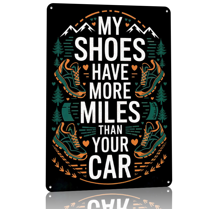 Hiking Shoes Quote Tinplate Po - Retro Gaming Quotes 评论和价格