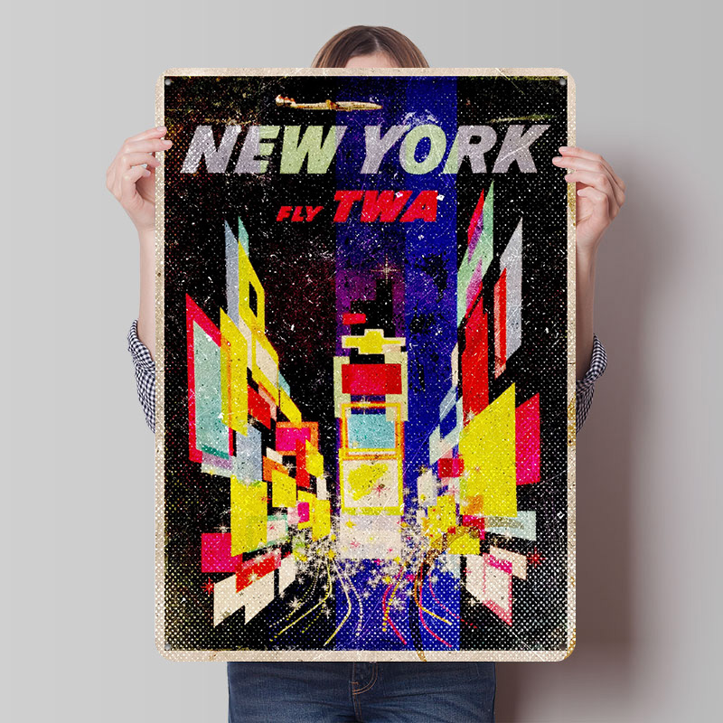 New York Fly TWA Tinplate Post - Retro Gaming York 评论和价格