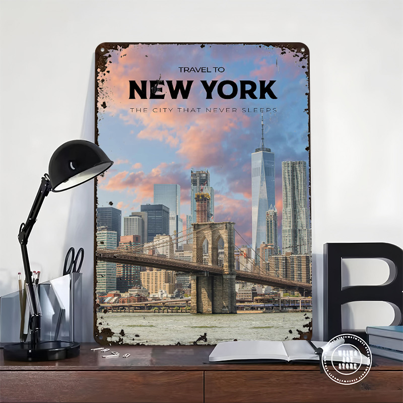 New York Travel Print Poster C - Retro Gaming York 评论和价格