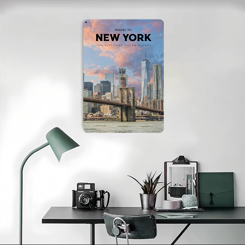 New York Travel Print Poster C - Retro Gaming York 评论和价格