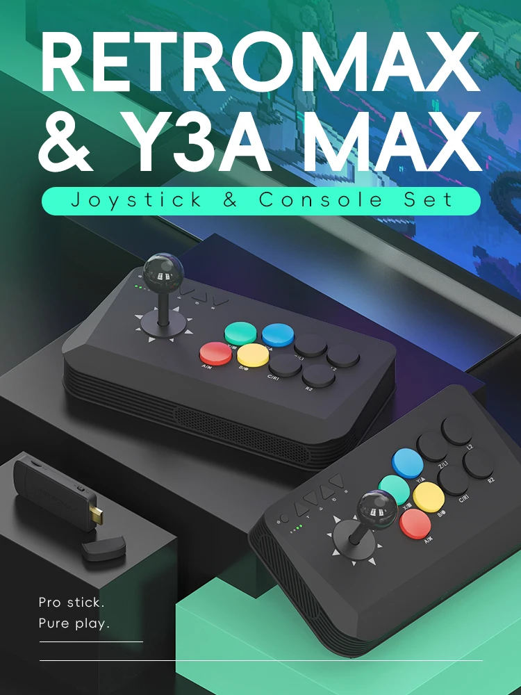Wireless Y3A Max Arcade Stick  - Retro Gaming Game Stick 评论和价格