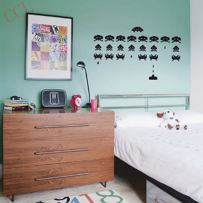 Gamer Vinyl Stickers SPACE INV - Retro Gaming Wallpaper 评论和价格