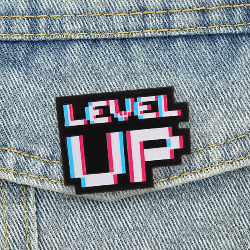 Level Up Glitch Pixel Badge Re - Retro Gaming Games 评论和价格