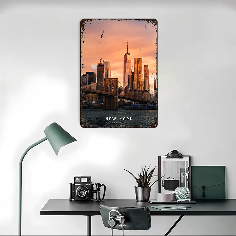New York Tinplate Poster Custo - Retro Gaming York 评论和价格
